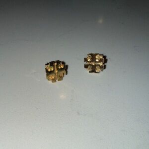 Tory Burch Gold Logo Stud Earrings